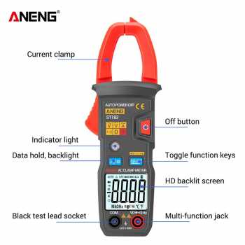 Gambar produk ANENG Digital Multimeter Voltage Tester Clamp - ST183