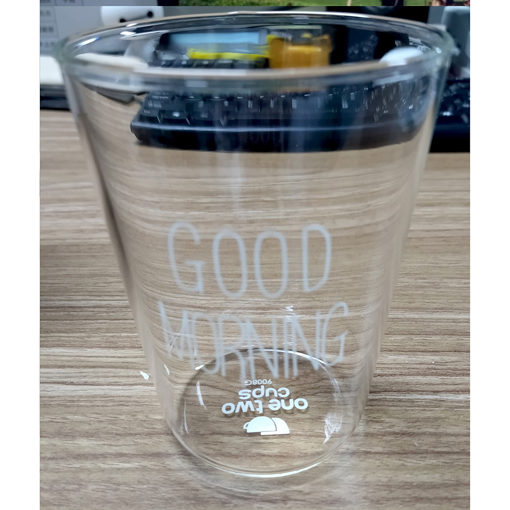 Gambar produk One Two Cups Cangkir Kopi Gelas Coffee Mug Good Morning 400ml White Version - 9008G