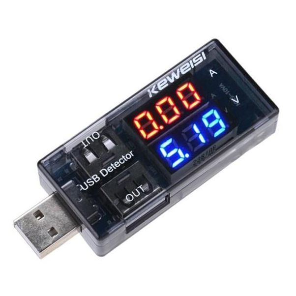KEWEISI USB Charger Power Current Voltage Tester Detector KWS10VA Black
