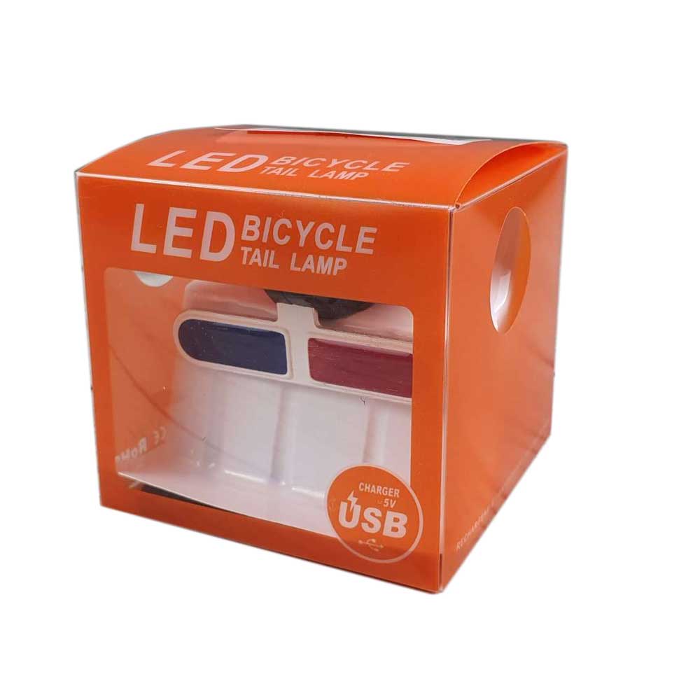 Gambar produk Taffled Lampu Belakang Sepeda LED USB Rechargeable Dual Color - ZHA0097