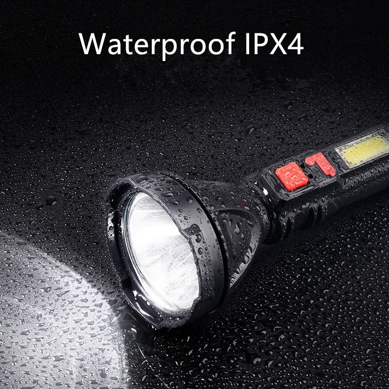 Gambar produk AEFJ Senter LED USB Rechargeable XPE + COB 800mAh - 830