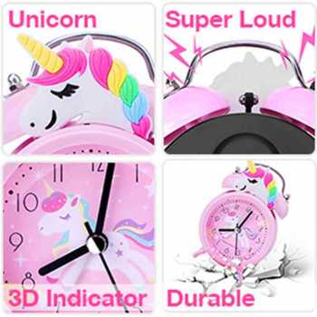 Gambar produk DESIGIFT Jam Weker Alarm Model Classic Unicorn - DS2108