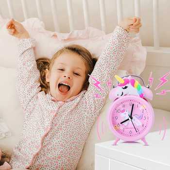 Gambar produk DESIGIFT Jam Weker Alarm Model Classic Unicorn - DS2108