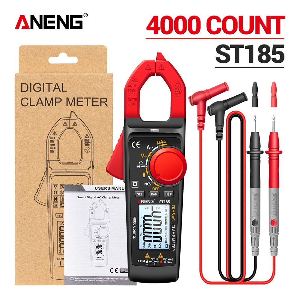 ANENG Digital Multimeter Voltage Tester Clamp - ST185 Gambar produk ANENG Digital Multimeter Voltage Tester Clamp - ST185 - 7