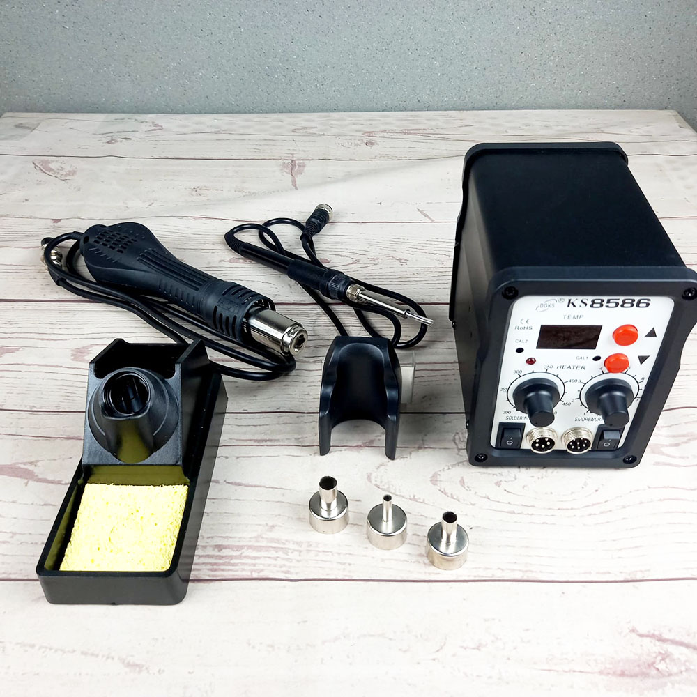 DGKS Desoldering Heat Gun + Solder dengan Station 220V/700 KS8586 Black