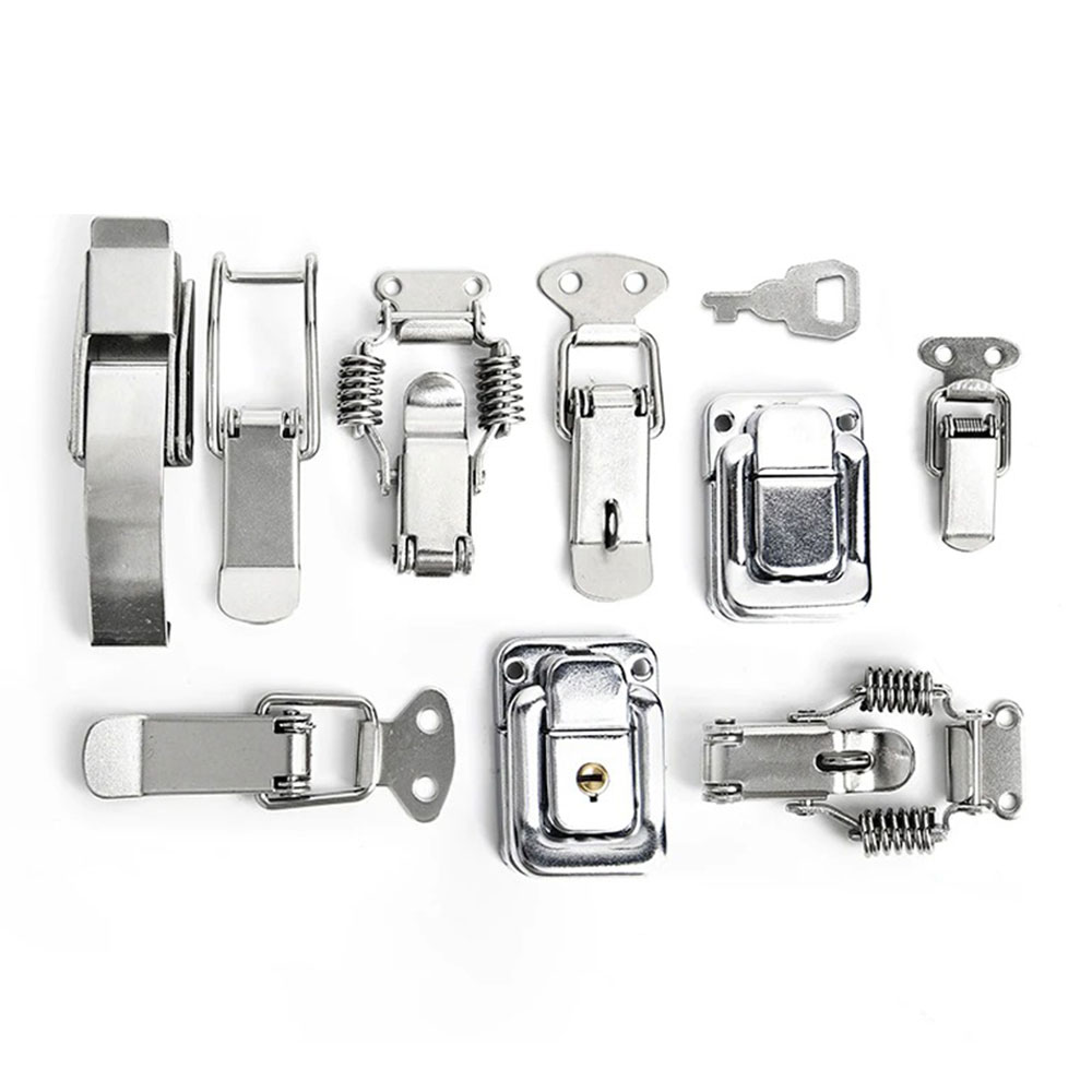 thumbnail image 2 of Twist Latch MY MIRONEY 4-Pack Black Spring Loaded Butterfly And Keeper Metal Hardware Toggle Clamp Hasp Box Chest Closure With Screws For Flight Case,1.97" X 1.5 Wooden Butterfly 2 of 9