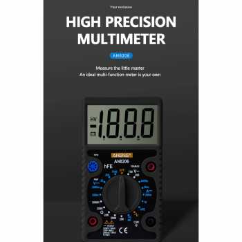 Gambar produk ANENG Digital Multimeter Voltage Tester Large Screen Display - AN8206 - 5