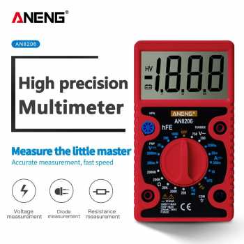 Gambar produk ANENG Digital Multimeter Voltage Tester Large Screen Display - AN8206 - Utama