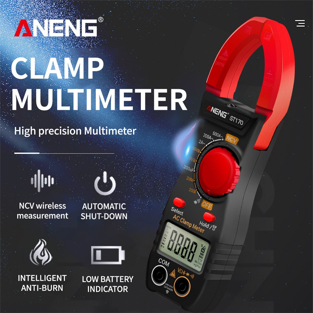 ANENG Digital Multimeter Voltage Tester Clamp ST170 Yellow