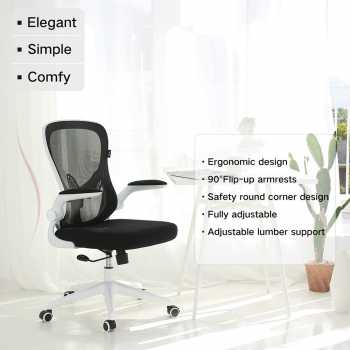 Gambar produk HBADA Kursi Kantor Mesh Ergonomic Office Chair Flip-up Arms - HDNY163WM