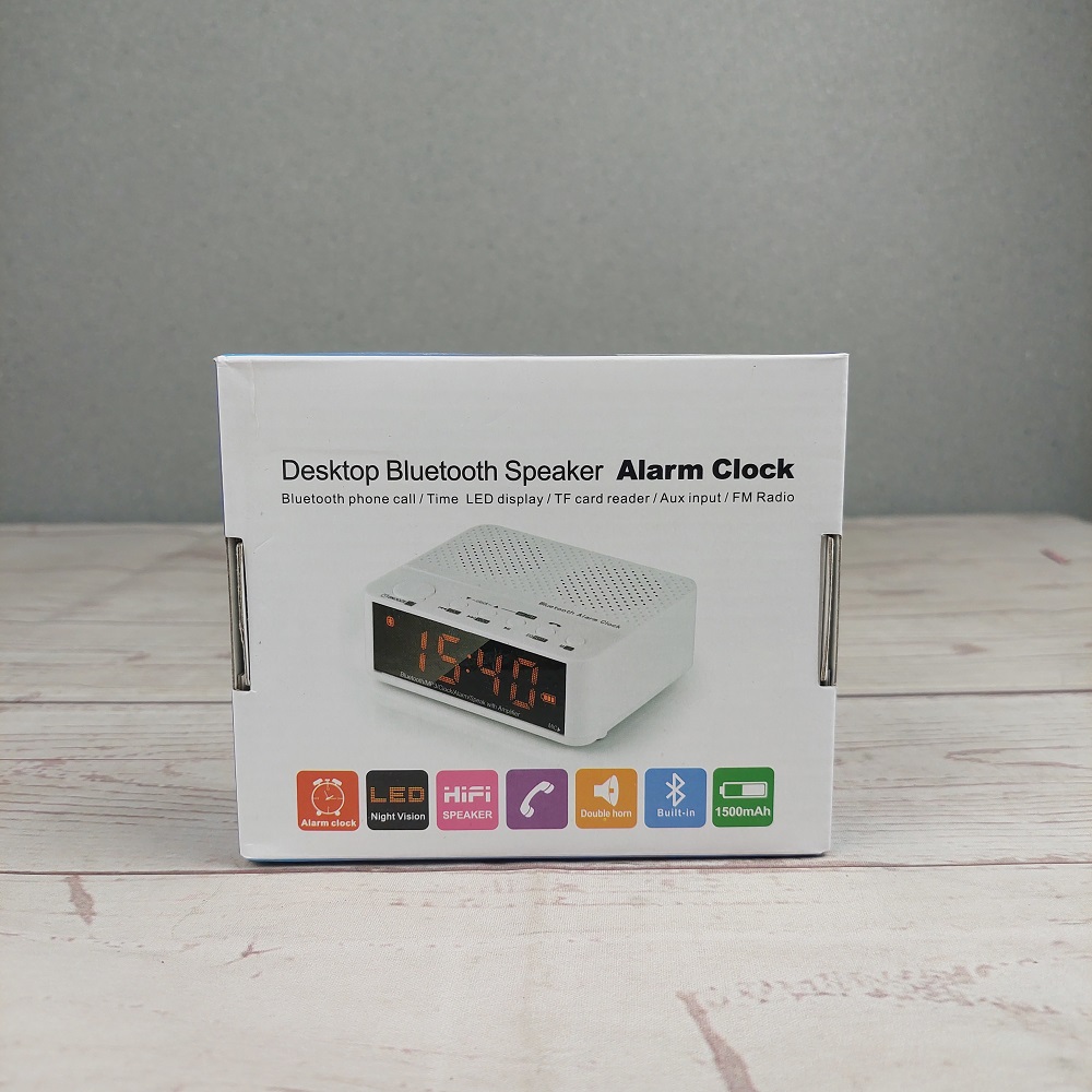 Taffware Jam Alarm Dengan Speaker Bluetooth BC01 Black