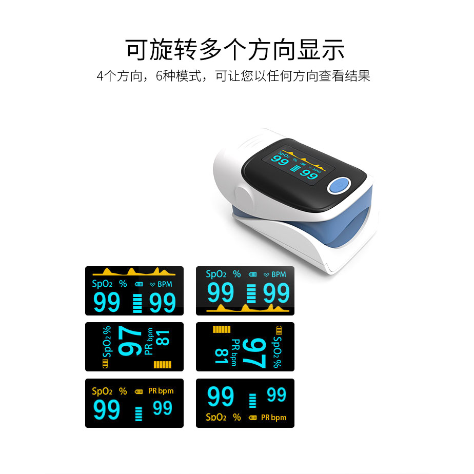 Gambar produk Fingertip Pulse Oximeter Alat Pengukur Detak Jantung Kadar Oksigen - 302A