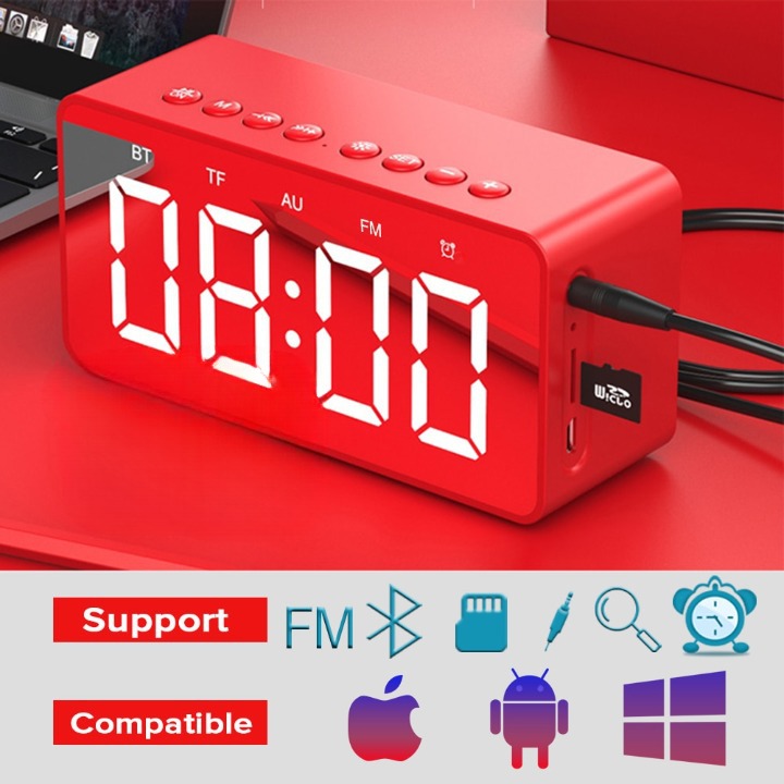 AEC Lewinner Jam Alarm with Bluetooth Speaker TF AUX FM Radio BT506F