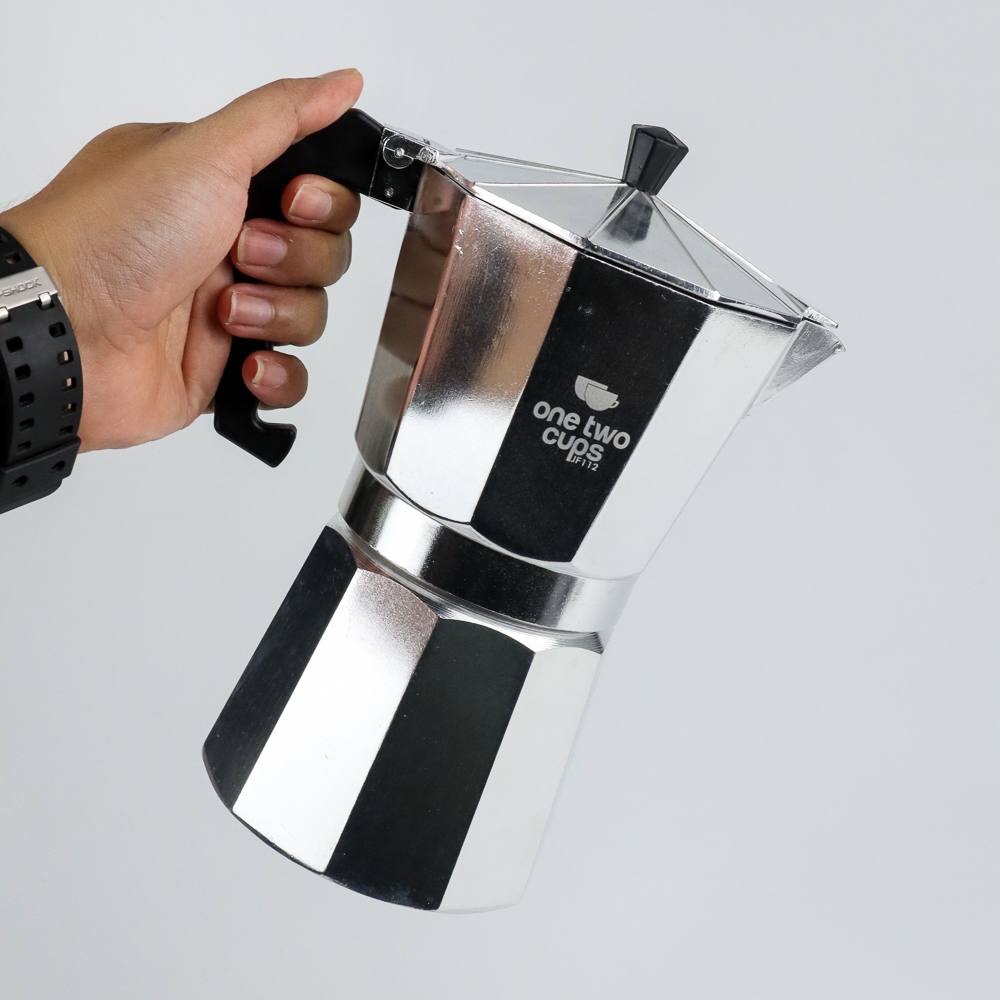 One Two Cups Espresso Coffee Maker Moka Pot Teko Stovetop Filter 600 ML