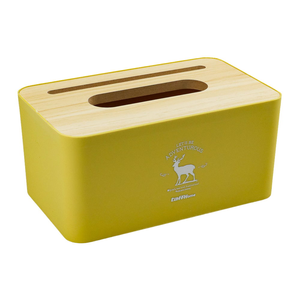 Gambar produk TaffHOME Kotak Tisu Kayu Tissue Box dengan Holder Smartphone - ZJ008