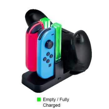 Laptop / Notebook - DOBE Charging Dock Stand LED 4 in 1 for Nintendo Switch Joy-Con - TNS-879 - Black