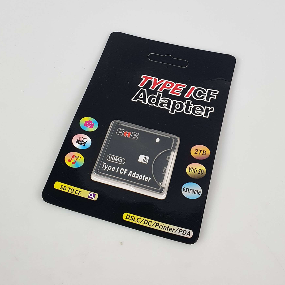 SDHC to Compact Flash CF Type I Card Reader Adaptor WL695 Black