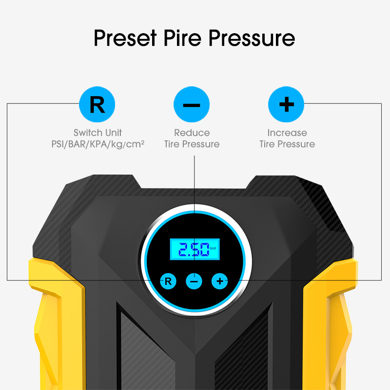 Gambar produk CARSUN Pompa Ban Portable Air Compressor Inflator Pump 150 PSI - C1399