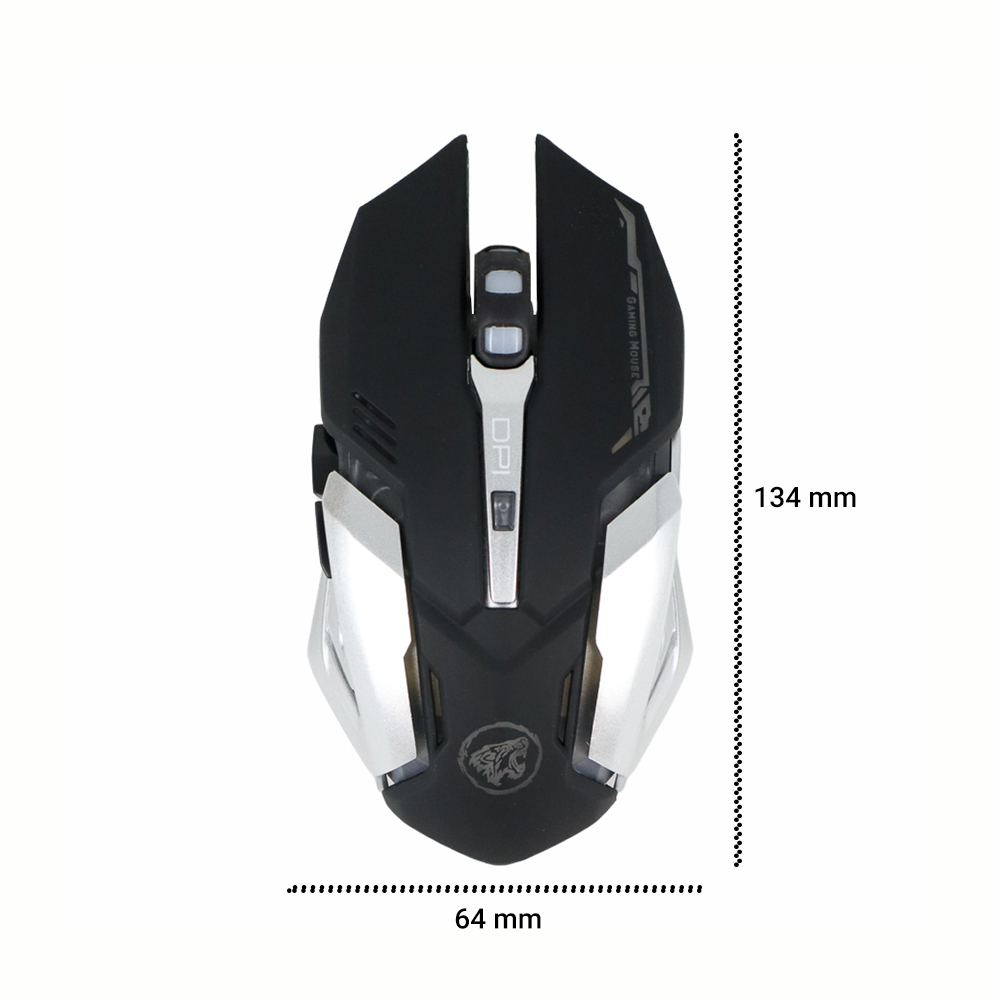Gambar produk AZZOR Wireless Gaming Mouse RGB 7 Color 2000 DPI Rechargeable - D9