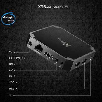 X96 Mini Smart TV Box 4K Android 7.1 RAM DDR3 2GB + Internal 16GB - Black - 6