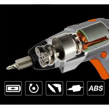 Gambar produk DCTOOLS Obeng Listrik Cordless Screwdriver 4.8V 45 in 1 - S028