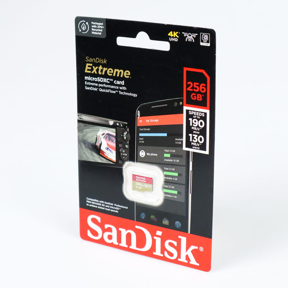 SanDisk MicroSDXC Extreme V30 A2 U3 4K 256GB-SDSQXAV-256G - No Color ...