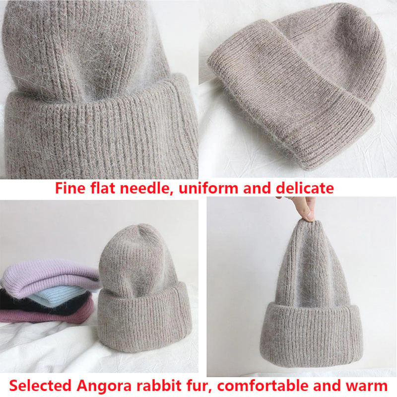 Gambar produk XIADAILA Topi Kupluk Rajut Wanita Poliester Beanie Hat Winter - XIA97