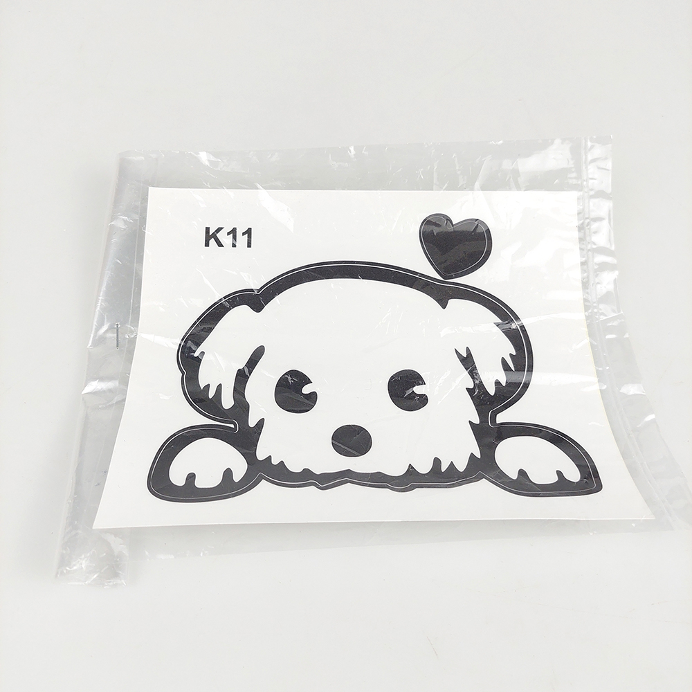 Stiker Wallpaper Dinding Love Dog - K11 - Black - JakartaNotebook.com