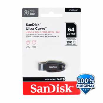 SanDisk Ultra Curve Flashdisk USB 3.2 Gen 1 64GB - SDCZ550 - Black