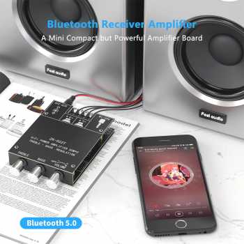 Fosi Audio Bluetooth 5.0 Amplifier 2.0 Channel TPA3116D2 2x50W - ZK502T - Black