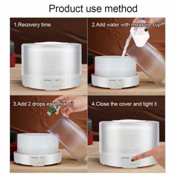 Gambar produk Taffware HUMI Humidifier 7 Color RGB LED 500ml with Remote Control - HUMI H14A