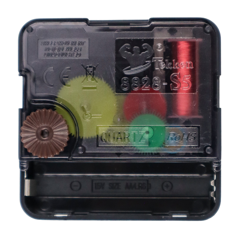 Tekken Mesin Jam Dinding DIY Quartz Silent Movement - 8828-S5 - Black