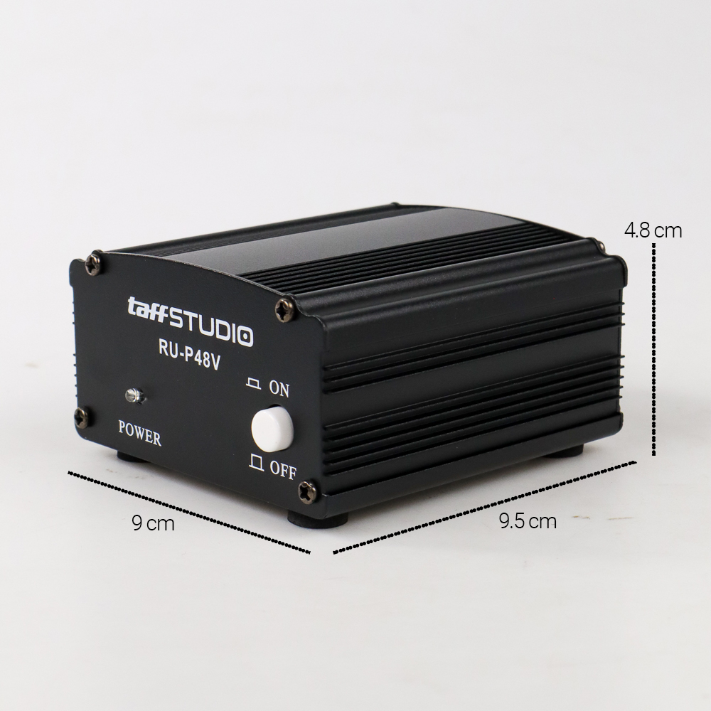 TaffSTUDIO Phantom Power Microphone 1 Channel 48V Supply for Condenser