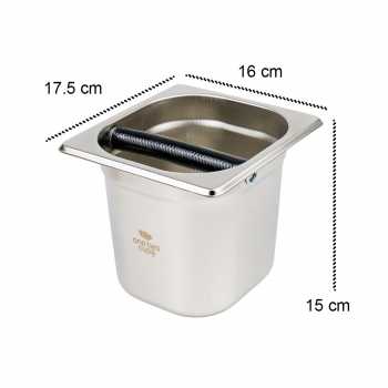 Gambar produk One Two Cups Wadah Ampas Kopi Espresso Knock Box Container 17.5x16x15cm - KB1