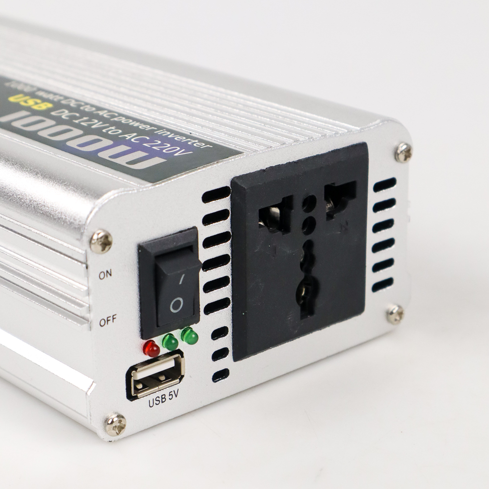 Car Power Inverter USB Port DC 12V to AC220V 1000W - KS001 - Silver ...