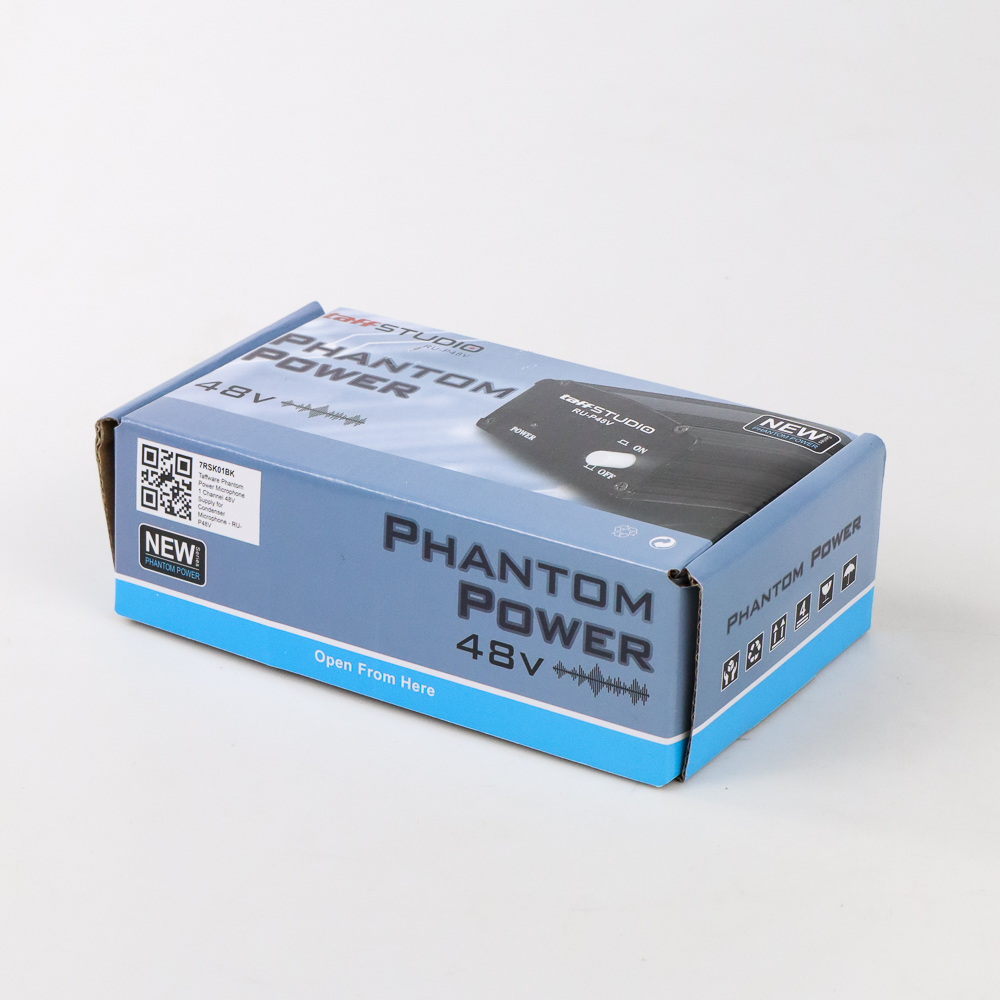 TaffSTUDIO Phantom Power Microphone 1 Channel 48V Supply Mic RUP48V
