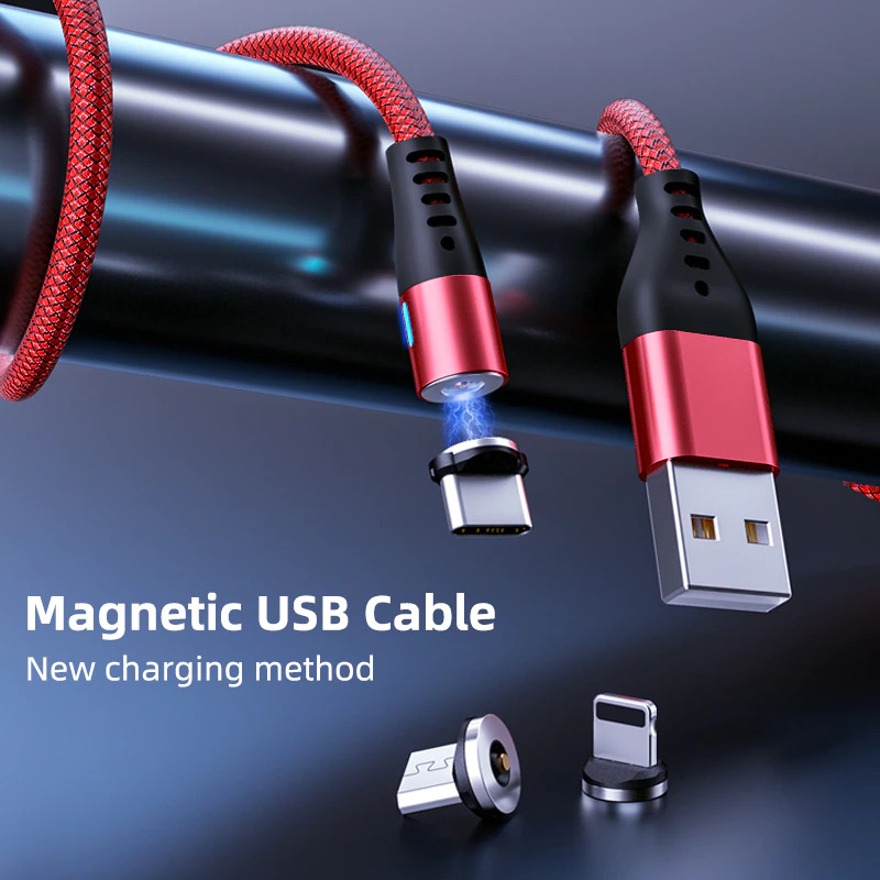 Gambar produk AUFU Kabel Charger Magnetic USB Type C 2.1A 100 cm - A420