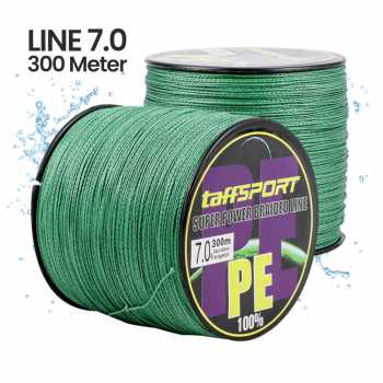 TaffSPORT Senar Tali Benang Pancing PE Braided 300 Meter 7.0 - TF102 - Green