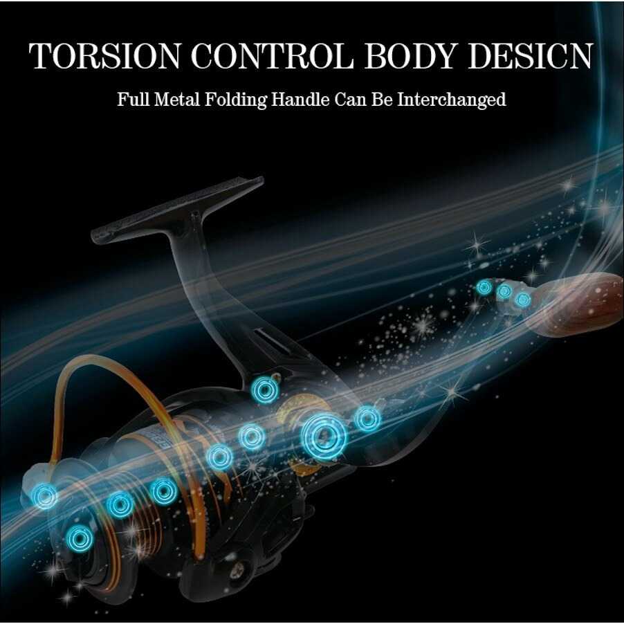 YUMOSHI Reel Pancing Spinning Fishing Reel 14 Ball Bearing 5.2:1 LS5000 Gambar produk YUMOSHI Reel Pancing Spinning Fishing Reel 14 Ball Bearing 5.2:1 LS5000