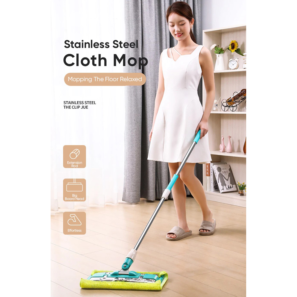 Gambar produk JIESHIBAO Alat Pel Wet Floor Mops Microfiber 360 Rotating - H-01