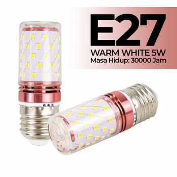 Gambar produk Pookin Lampu LED Bohlam E27 Warm White 5W - PK605