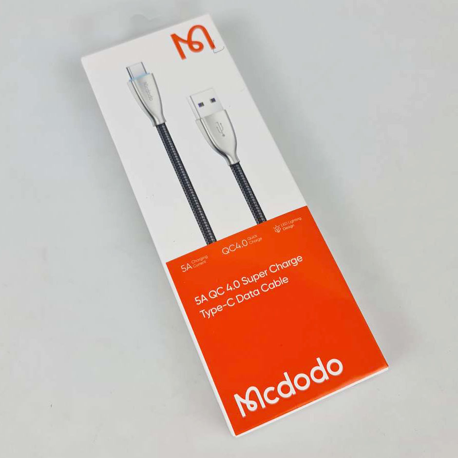 Mcdodo Kabel Charger USB Type C QC4.0 5A 100 cm CA542 Black