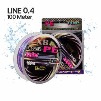 TaffSPORT Senar Benang Tali Pancing Super PE Braided Fishing Line 100M 0.4 - X8