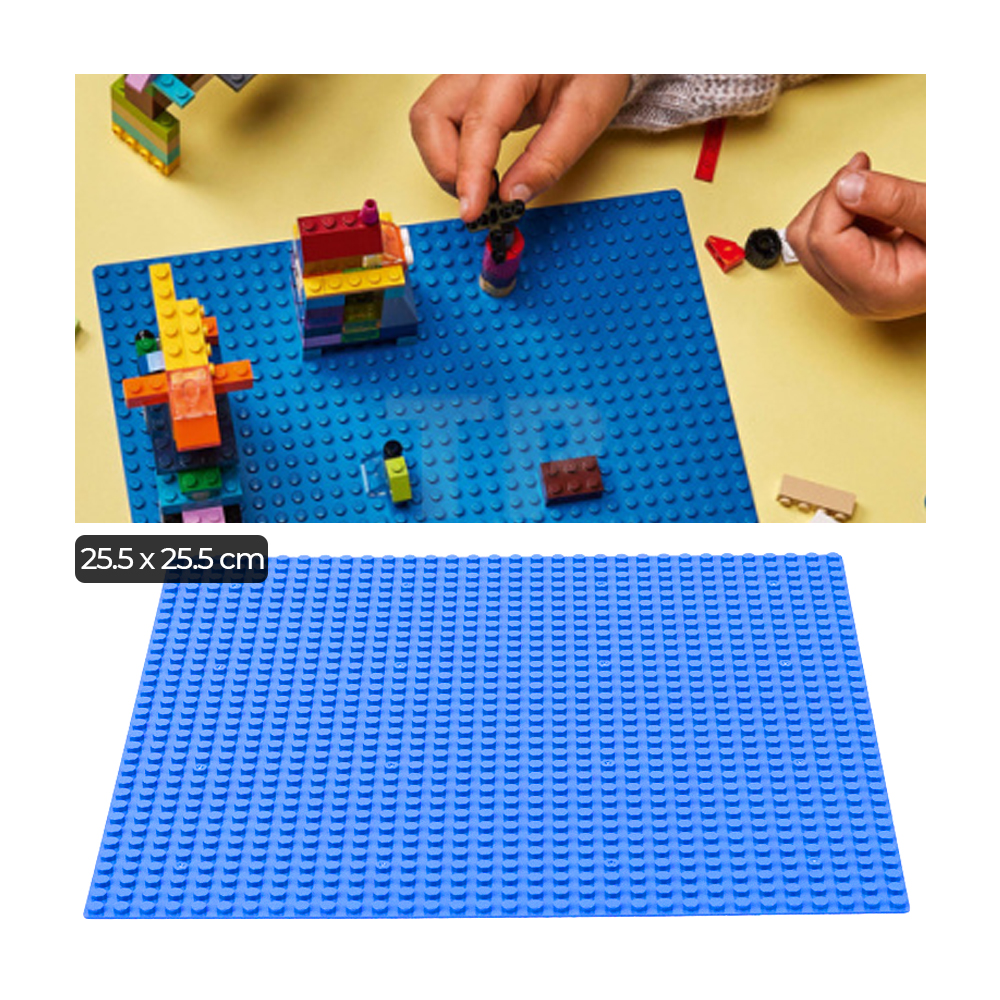 KAZI Base Plate LEGO Building Blocks 25.5 x 25.5 cm HQB1143 Blue