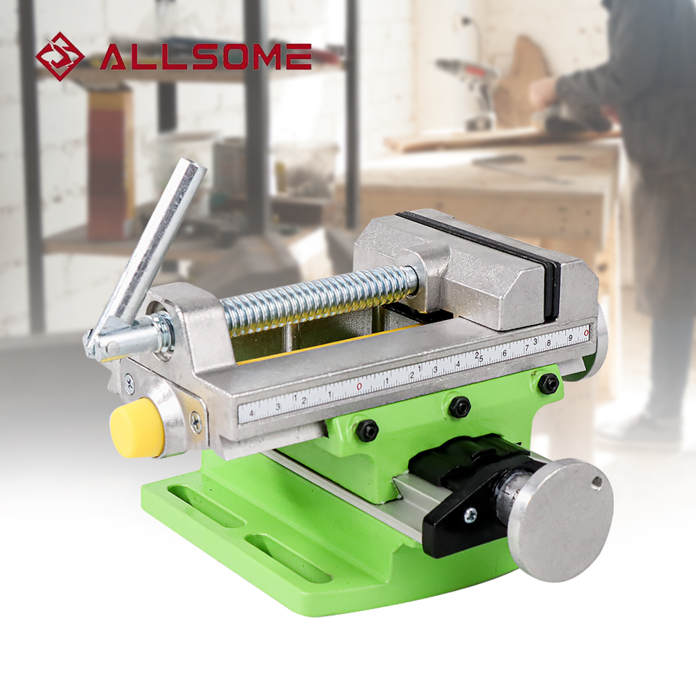 Allsome Precision Machine Vise Cross Slide Bench Table for Milling