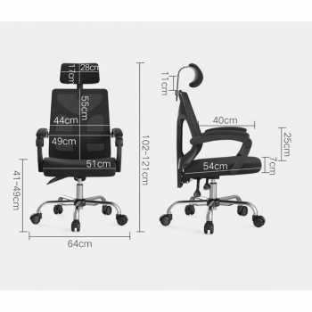 Gambar produk HBADA Kursi Kantor Ergonomic Office Chair Lumbar Support - HDNY164WM
