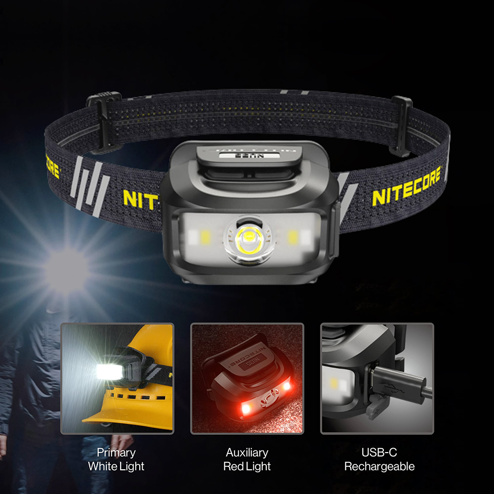 NITECORE Senter Kepala Headlamp Rechargeable CREE XP-G3 S3 460 Lm ...
