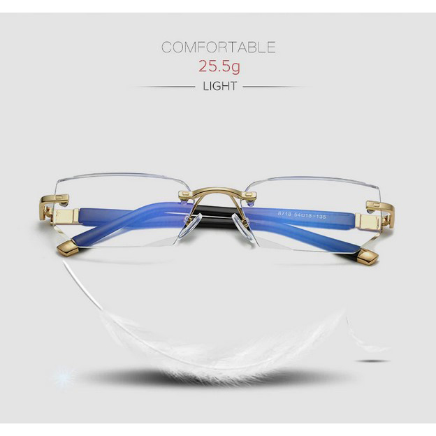 Gambar produk EYELOU Kacamata Baca Rabun Dekat Frameless Anti Blue Light Glasses Plus 1.5 - EY602
