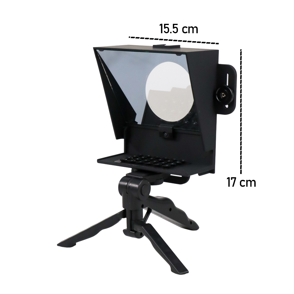 AMBITFUL Mini Teleprompter Portable Autocue with Remote TLM1 Black