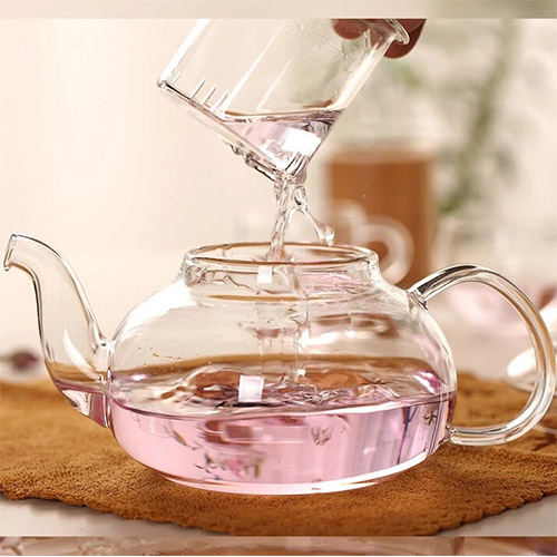 One Two Cups Teko Teh Glass Teapot Japanese Style Infuser 800ml
